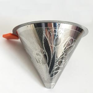 Přelijte kuželík opakovaně omyvatelný omyvatelný filtr na síťový filtr vlastní design